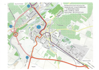 Déviation les nuits du 28 et 29 octobre prochains